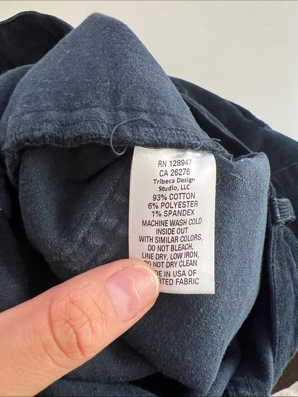 Nili Lotan Shon Cotton Blend Corduroy Tapered Pants Navy Size 2 - Picture 6 of 8